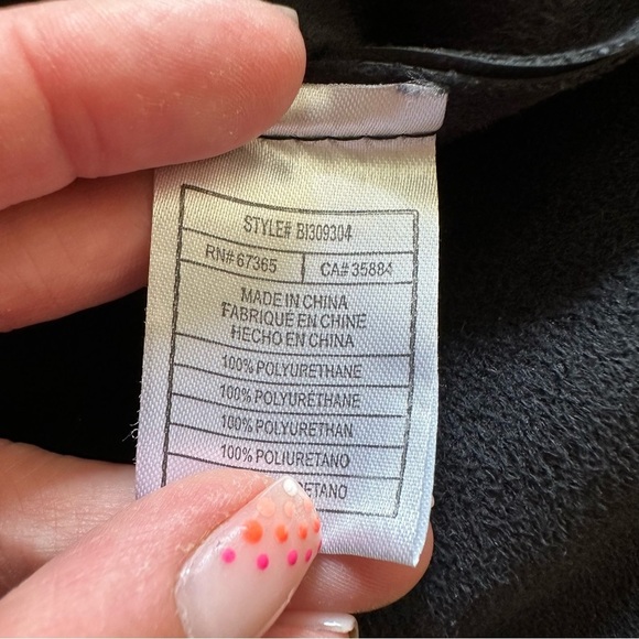 BB Dakota | Black Faux Leather Ruffle Hem Mini Skirt Size 8 - Picture 8 of 9